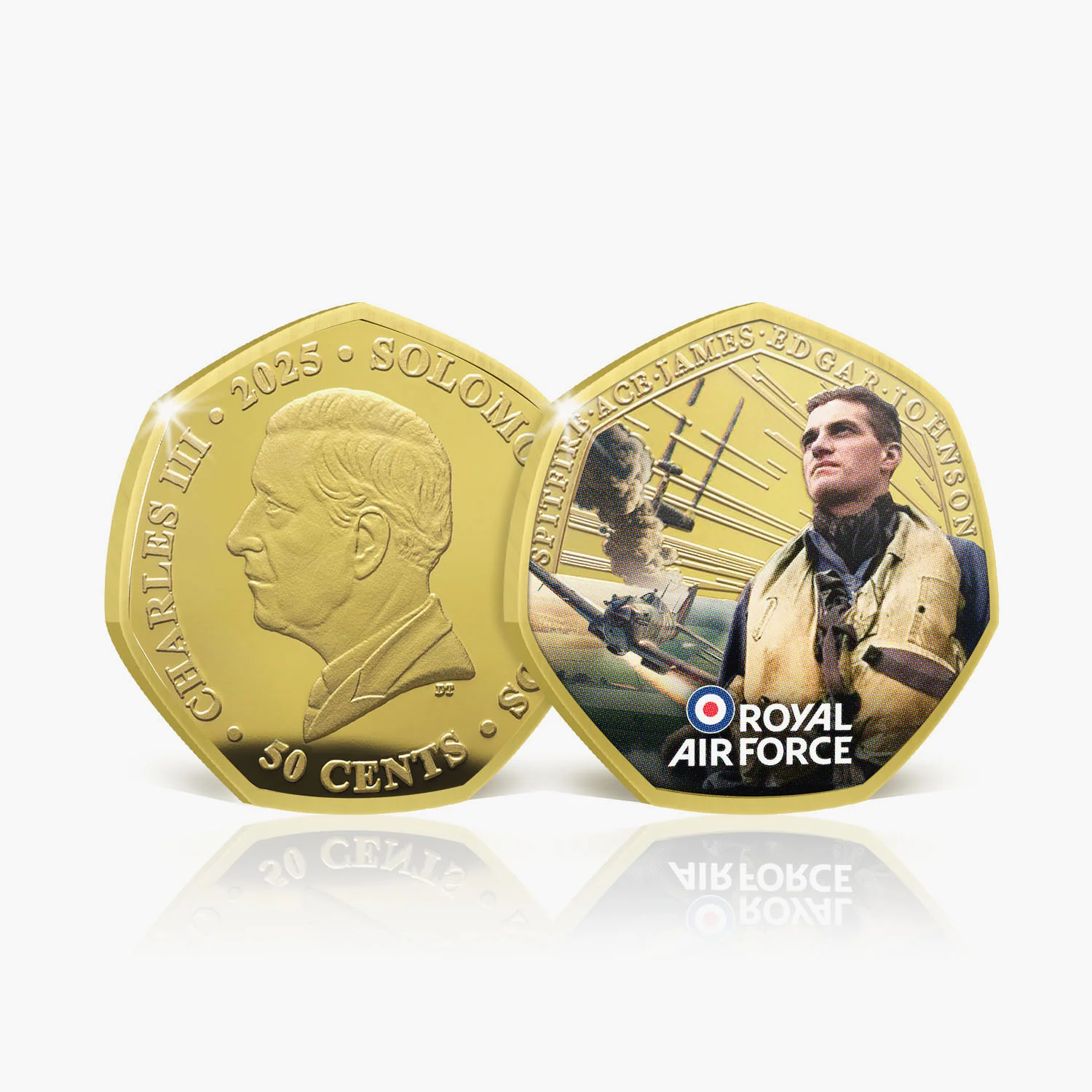 The RAF Legends of Aviation Gold Plated BU Coin Box Set Edition - Image 4
