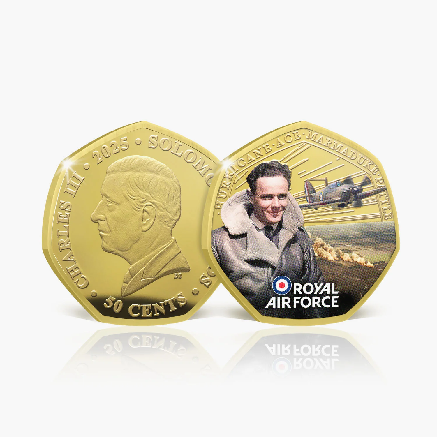 The RAF Legends of Aviation Gold Plated BU Coin Box Set Edition - Image 5