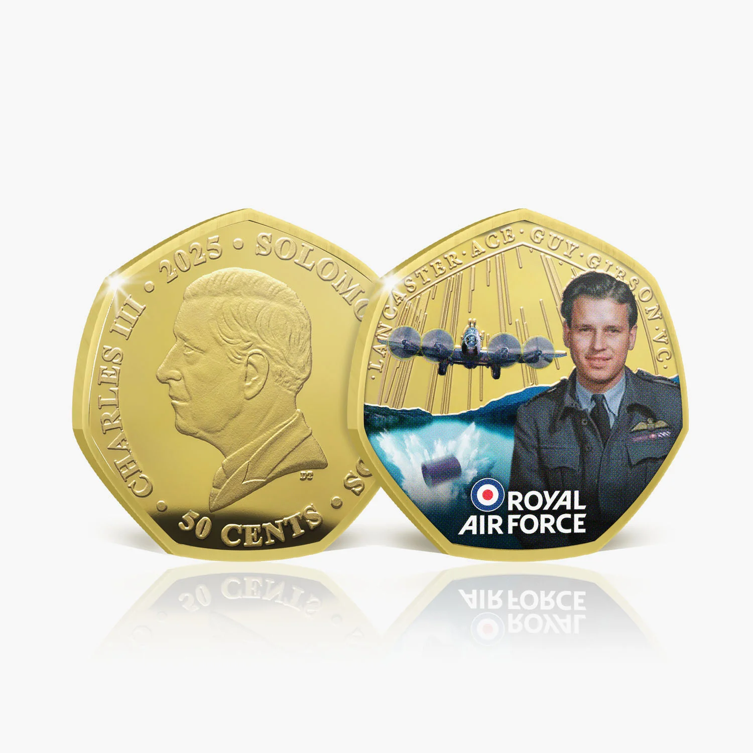 The RAF Legends of Aviation Gold Plated BU Coin Box Set Edition - Image 6