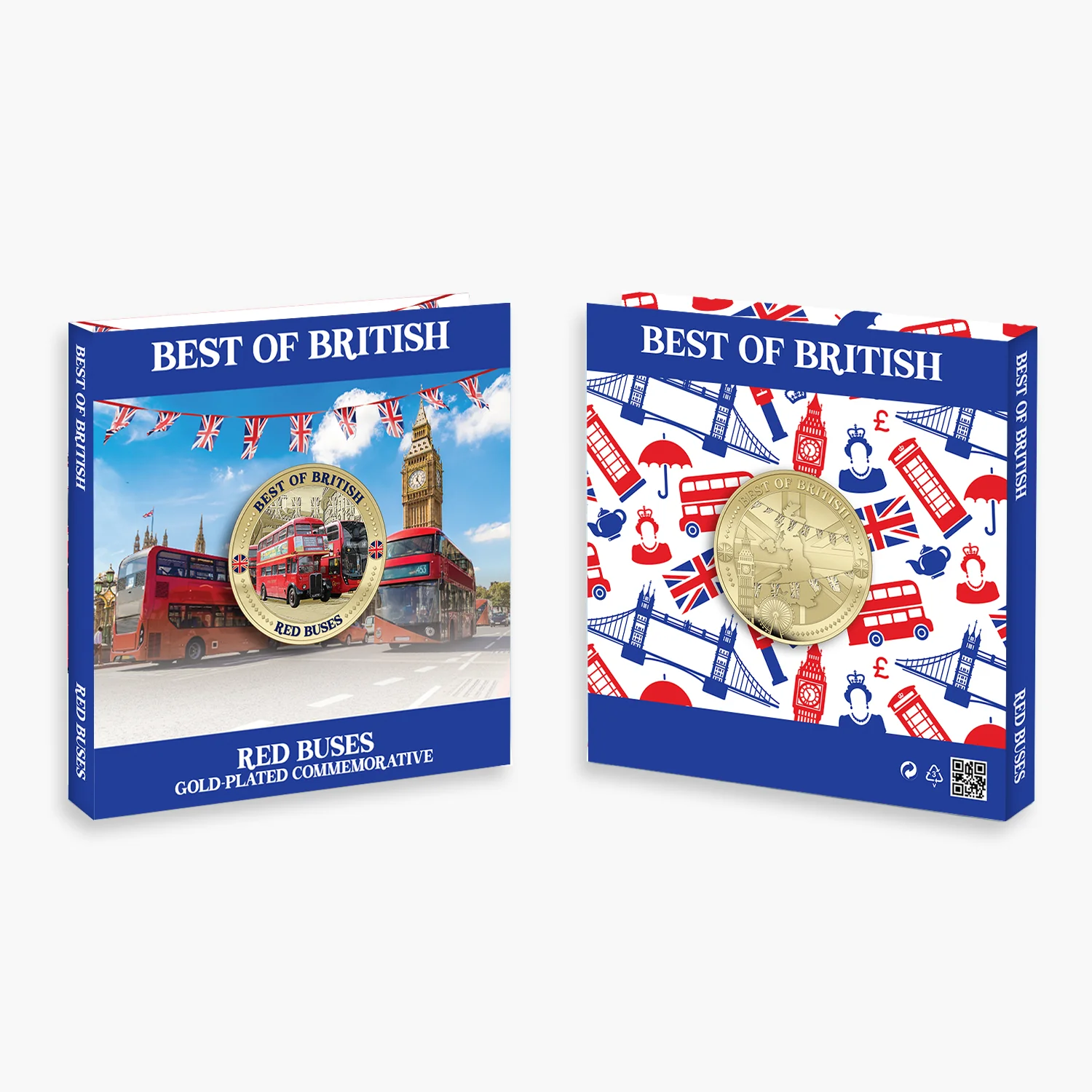 Best of British – London Bus 50mm Gold Plated Commemorative Medal - Image 10