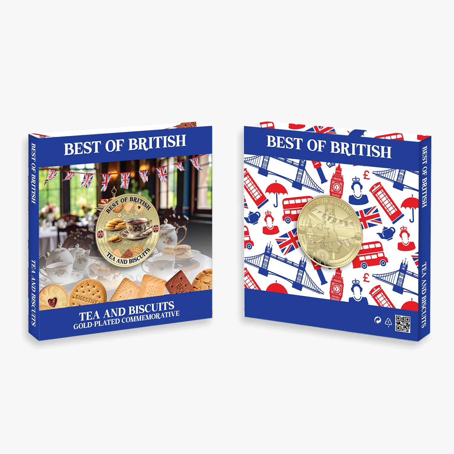 Best of British – Tea & Biscuits 50mm Gold Plated Commemorative Medal - Image 10