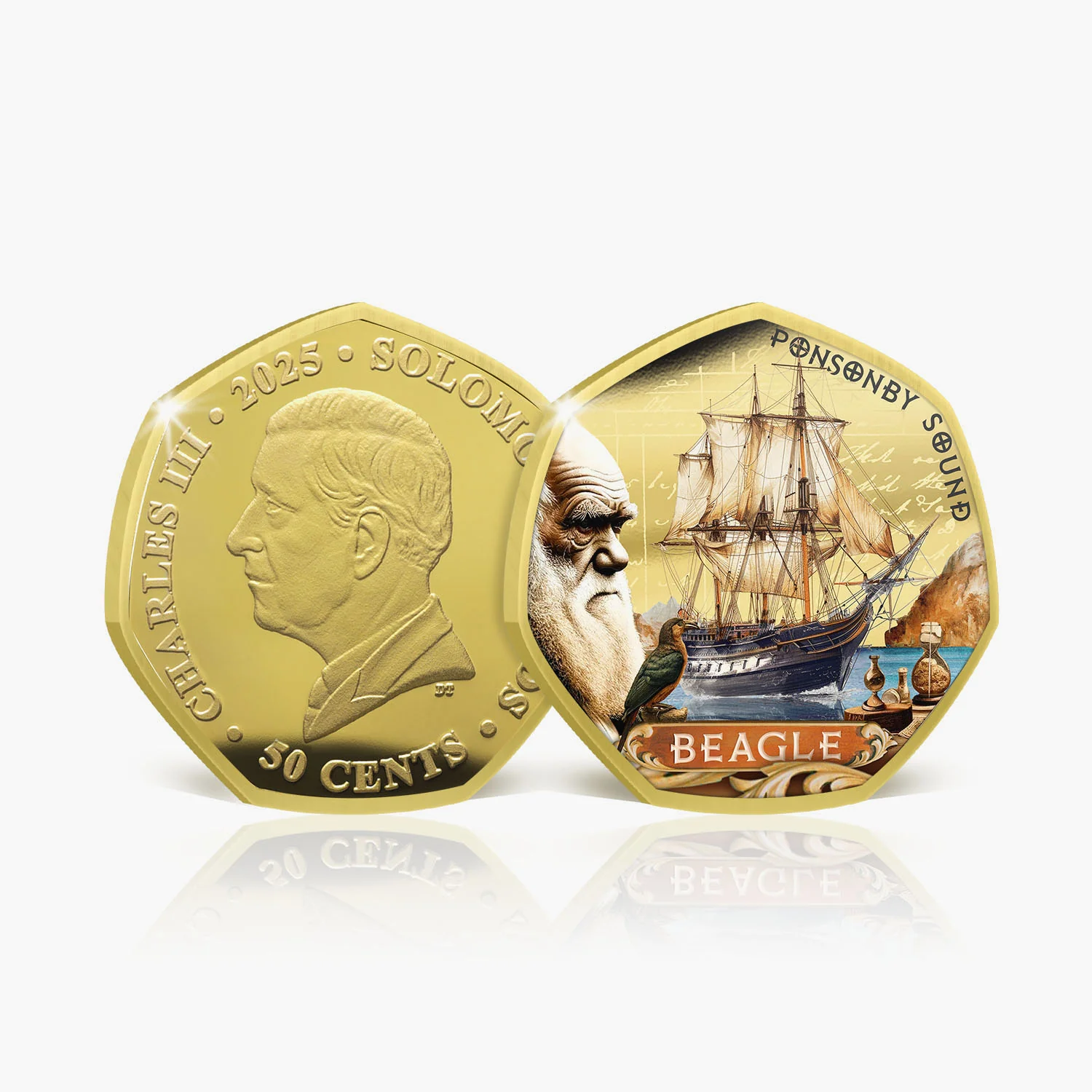 HMS Beagle Charles Darwin 2025 Gold Plated Box Set - Image 4