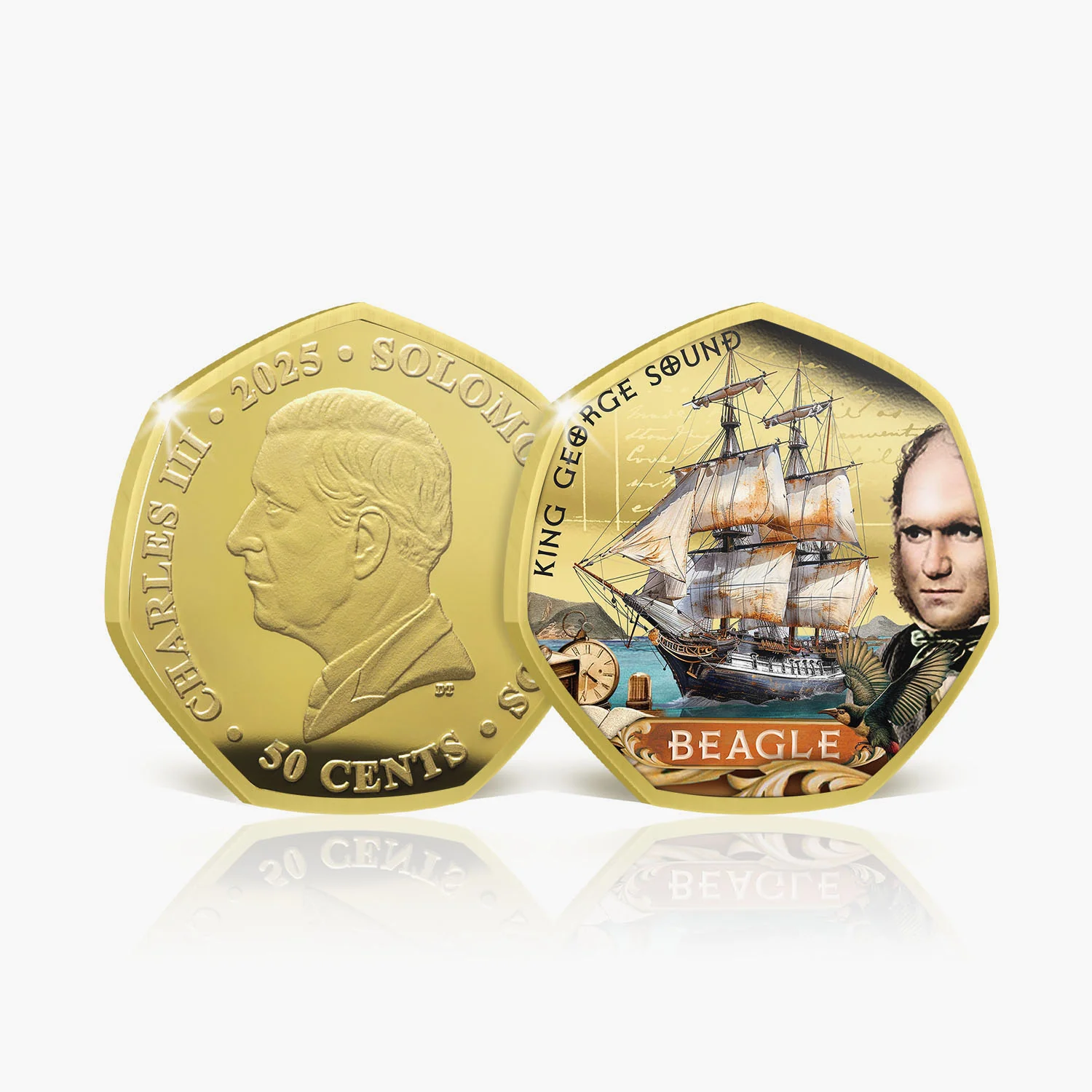 HMS Beagle Charles Darwin 2025 Gold Plated Box Set - Image 6