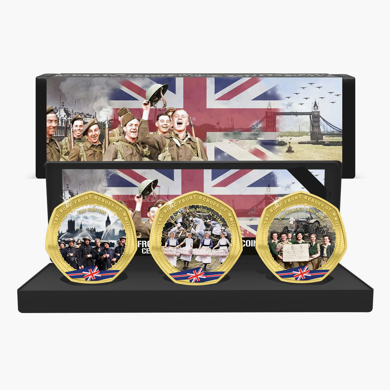Home Front Heroes of WWII 2025 24 Carat Gold Plated Box Set Edition - Image 3