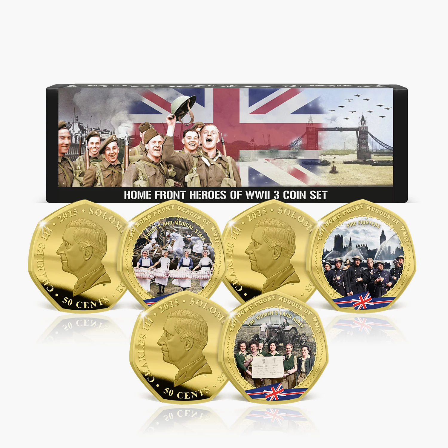 Home Front Heroes of WWII 2025 24 Carat Gold Plated Box Set Edition - Image 8