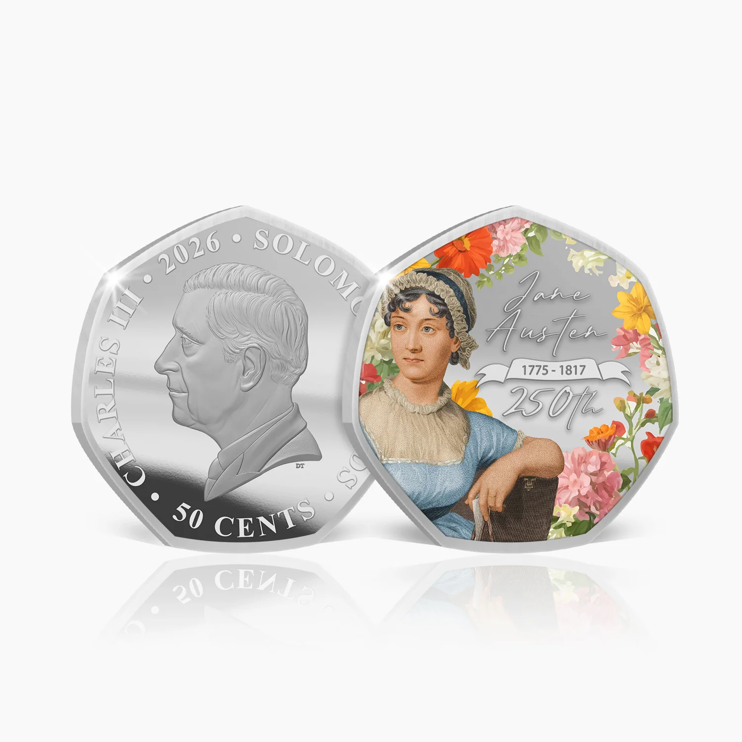 Jane Austen 250th Anniversary 2026 Silver Plated BU Coin - Image 3