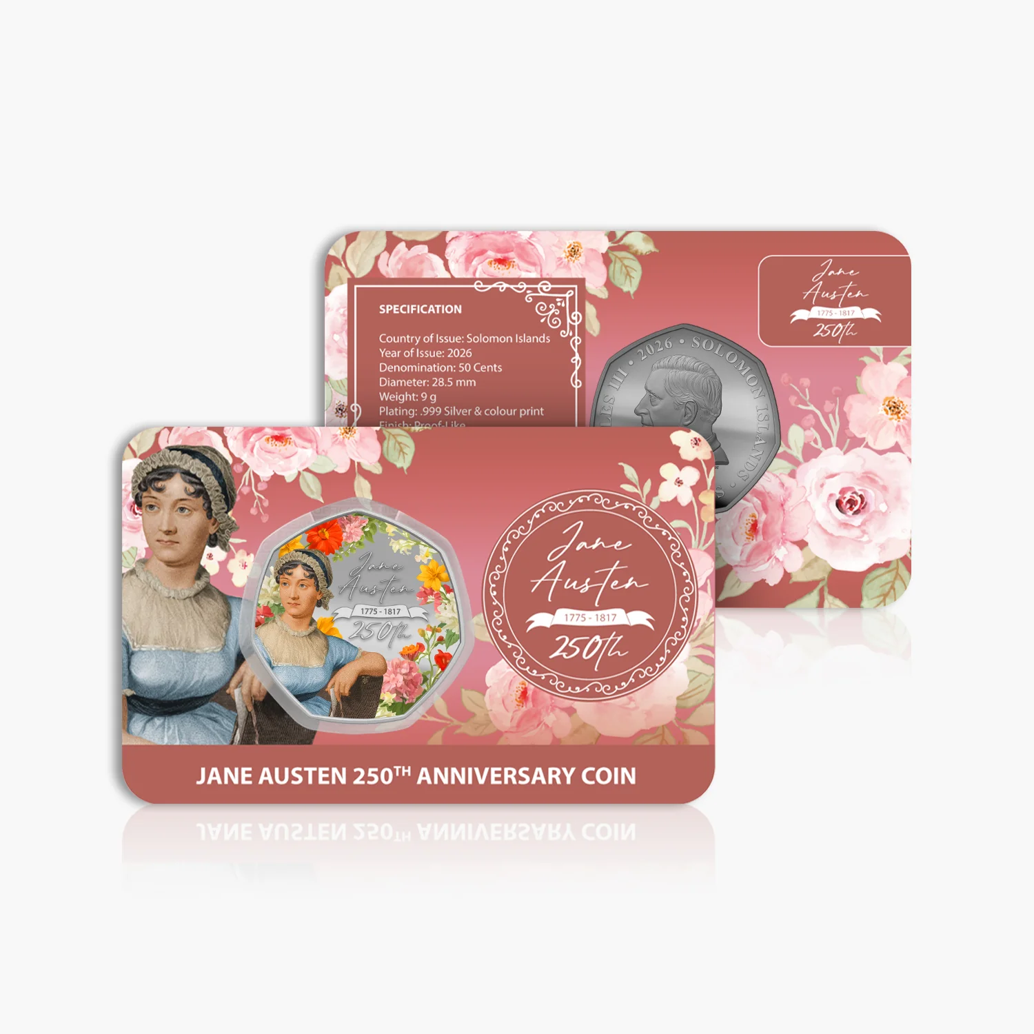 Jane Austen 250th Anniversary 2026 Silver Plated BU Coin - Image 6