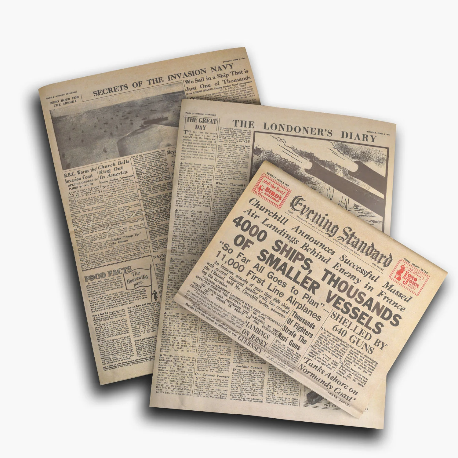 6th June 1944 - D-Day Evening Standard Newspaper - Image 3