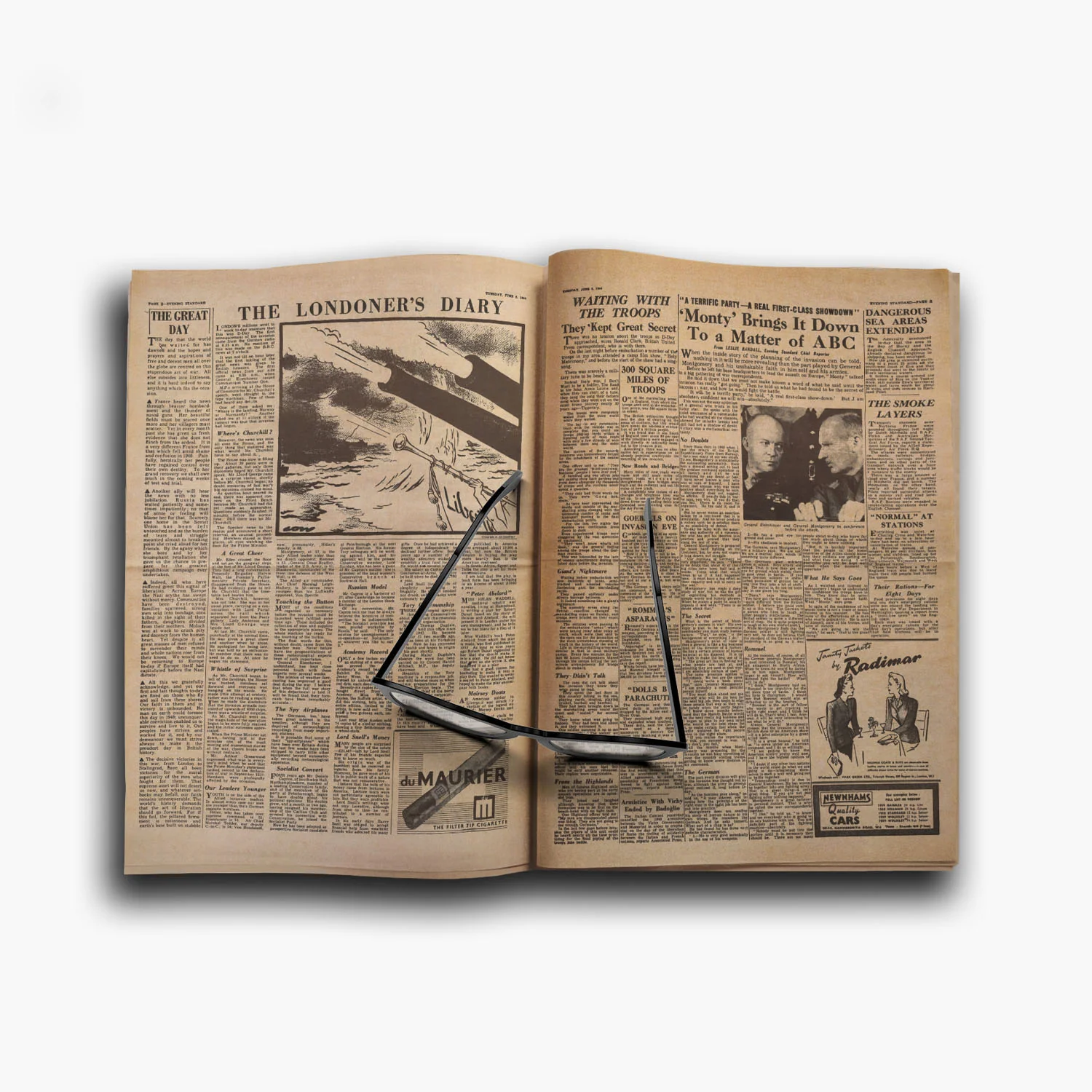 6th June 1944 - D-Day Evening Standard Newspaper - Image 6