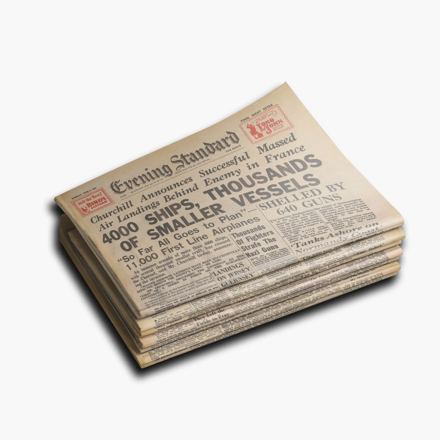 6th June 1944 - D-Day Evening Standard Newspaper - Image 8