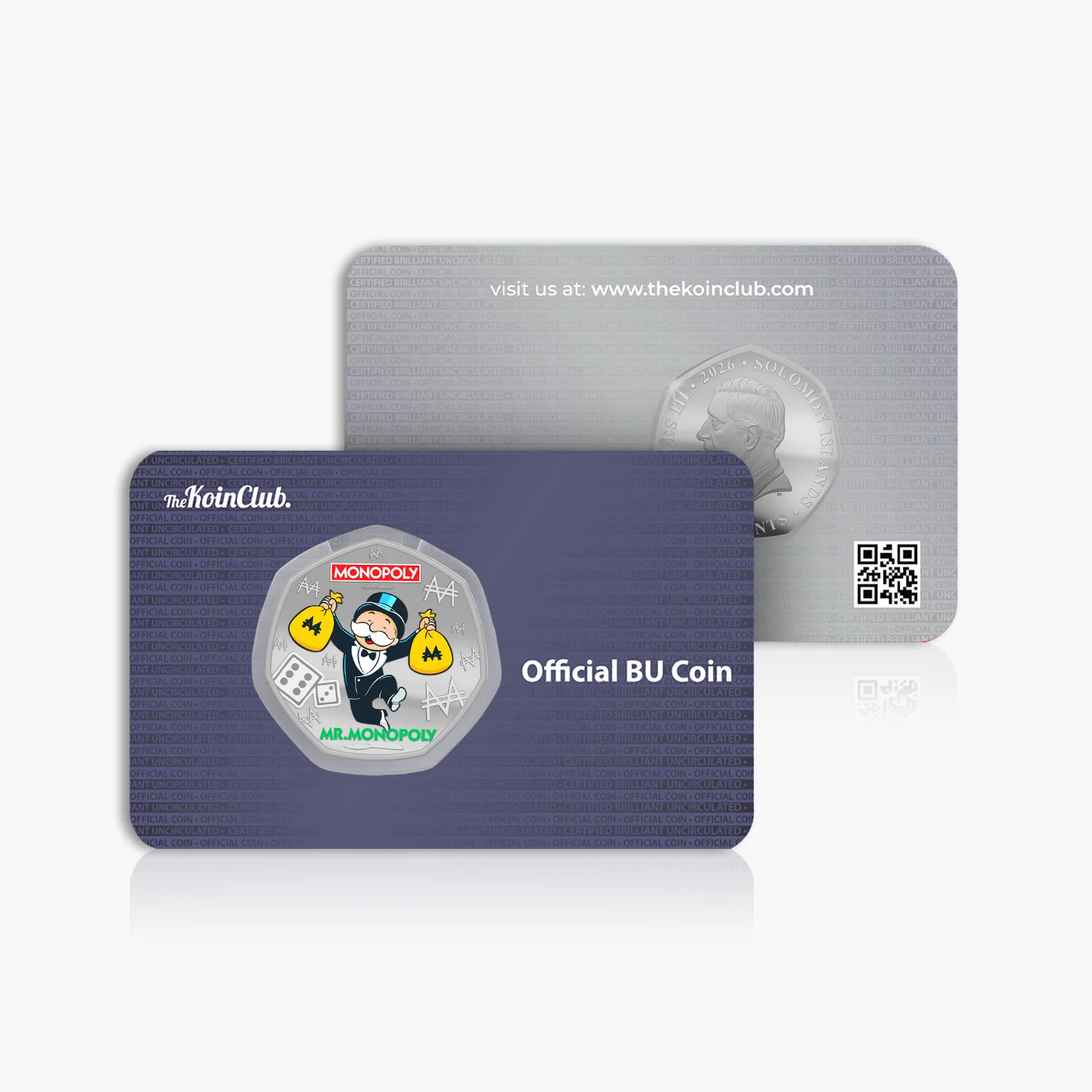 Legends of the Board - Mr Monopoly 2026 Silver Plated BU Coin - Image 3