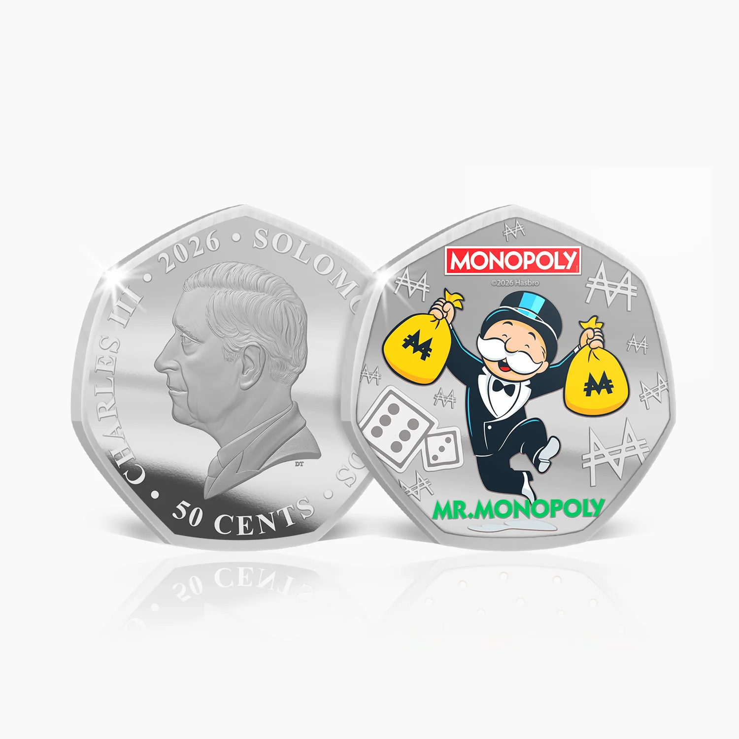 Legends of the Board - Mr Monopoly 2026 Silver Plated BU Coin - Image 4