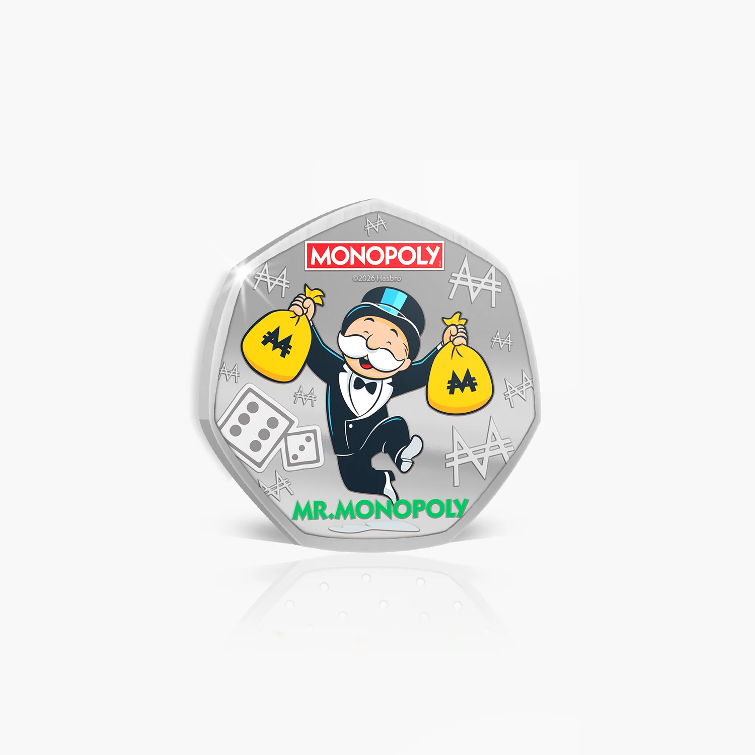 Legends of the Board - Mr Monopoly 2026 Silver Plated BU Coin - Image 6