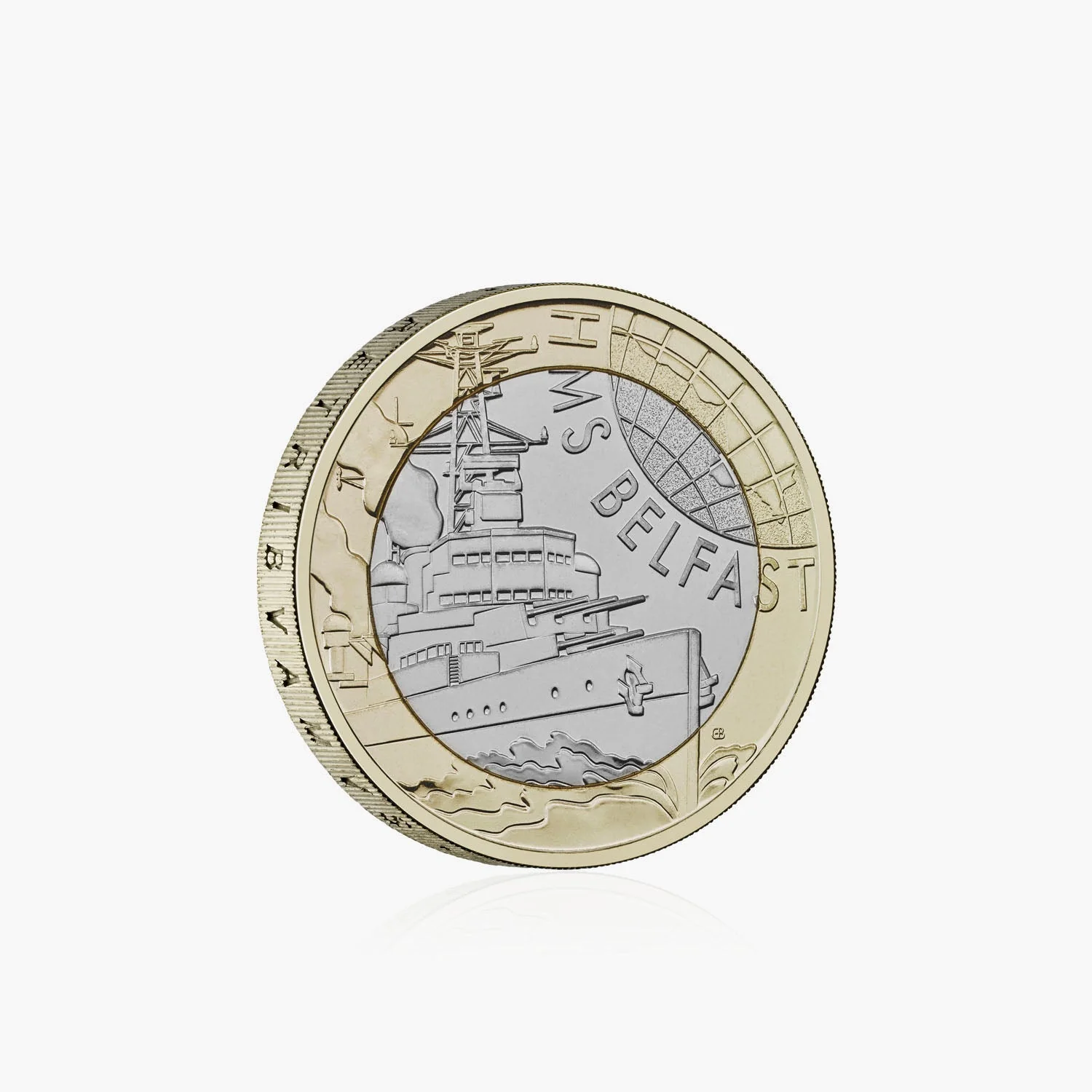 HMS Belfast 2025 UK £2 Brilliant Uncirculated Coin - Image 4