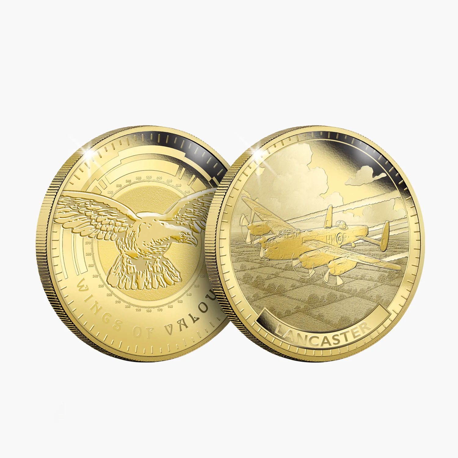 Wings of Valour Lancaster 24 Carat Gold Plated Commemorative - Image 3