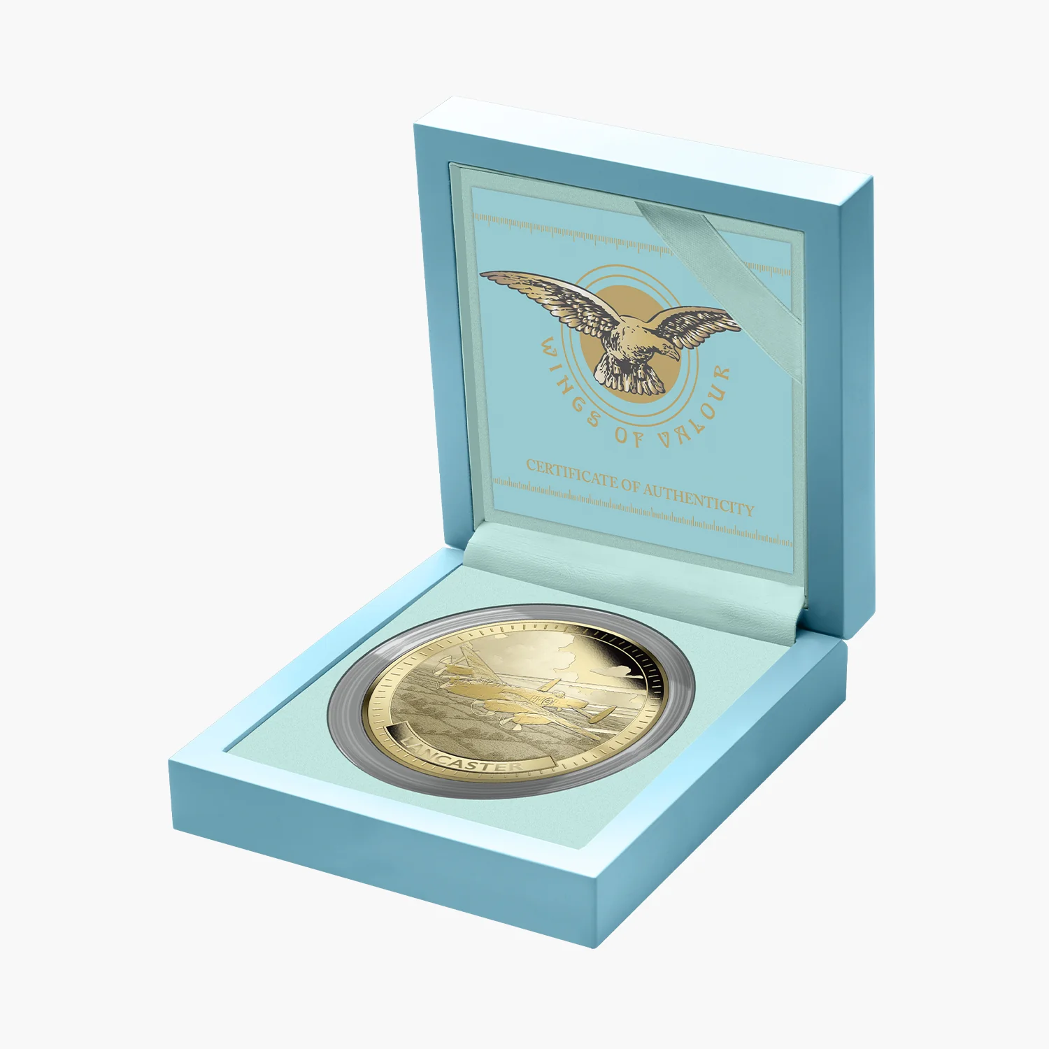 Wings of Valour Lancaster 24 Carat Gold Plated Commemorative - Image 7