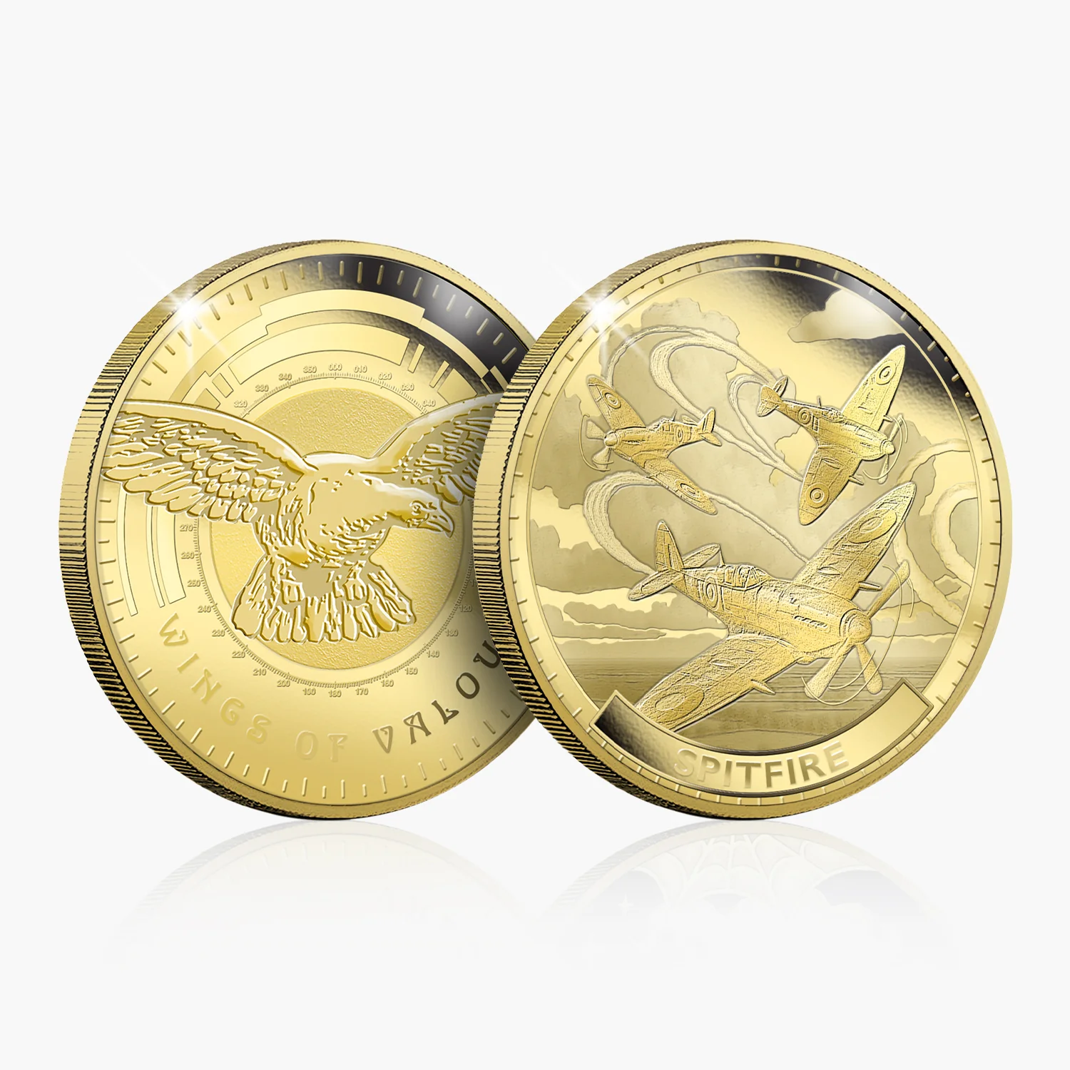 Wings of Valour Spitfire 24 Carat Gold Plated Commemorative - Image 3