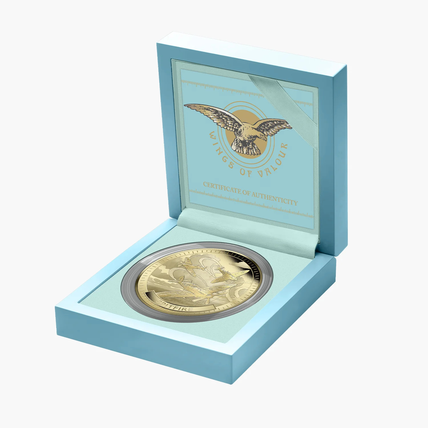 Wings of Valour Spitfire 24 Carat Gold Plated Commemorative - Image 7