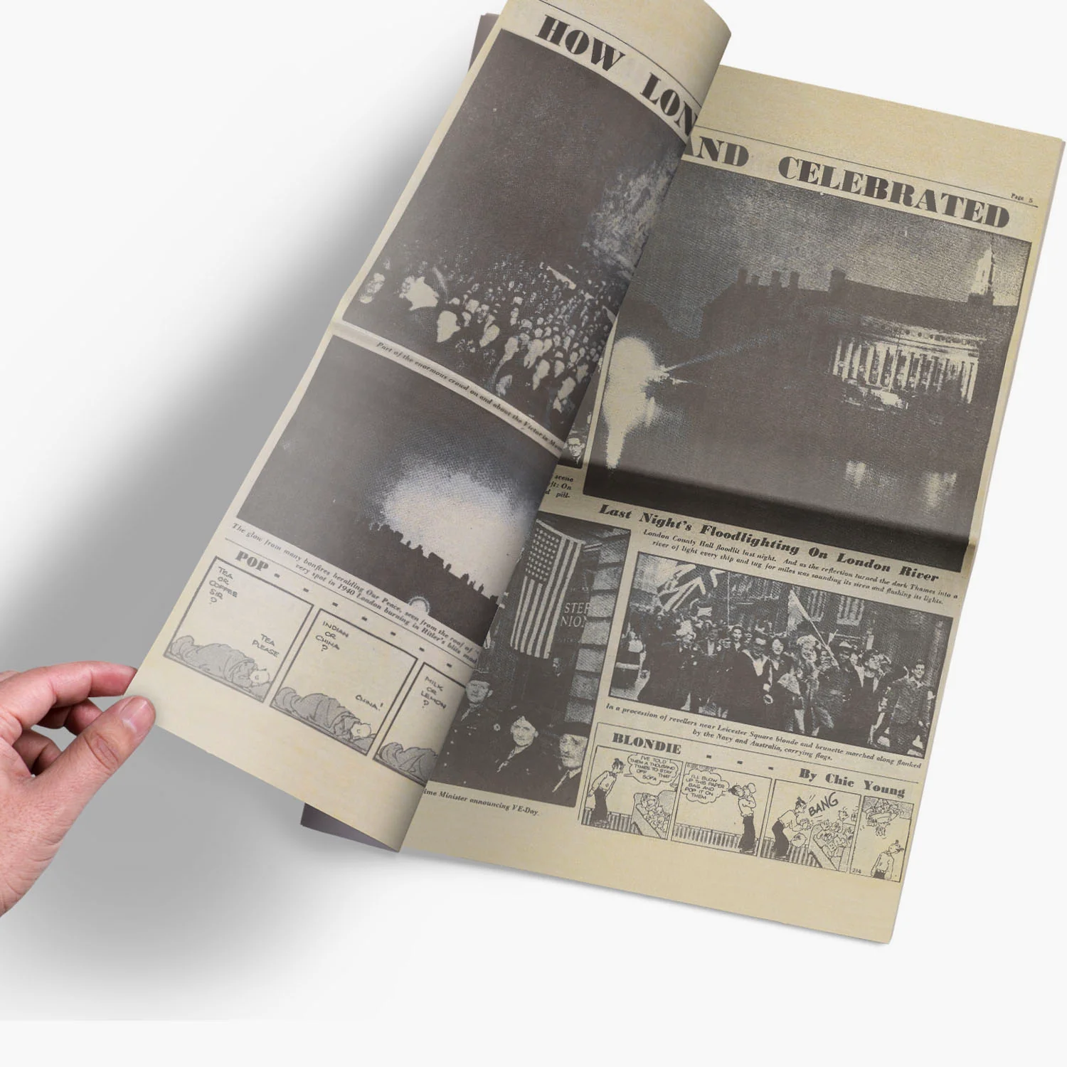 8th May 1945 - Victory in Europe VE Day Newspaper - Image 3